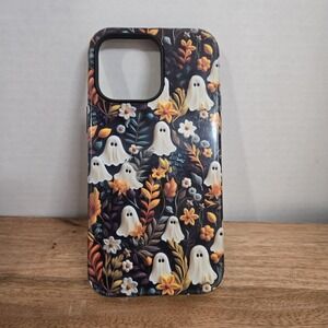 BURGA iPhone 14 Pro Max Case Ghost Floral Halloween Protective Slim Pumpkin Cute